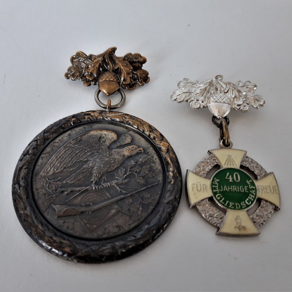 Vintage Duitse medailles voor speciale verdiensten, militaire medaille, Duitse militaire medaille, antieke onderscheidingen, militair decor