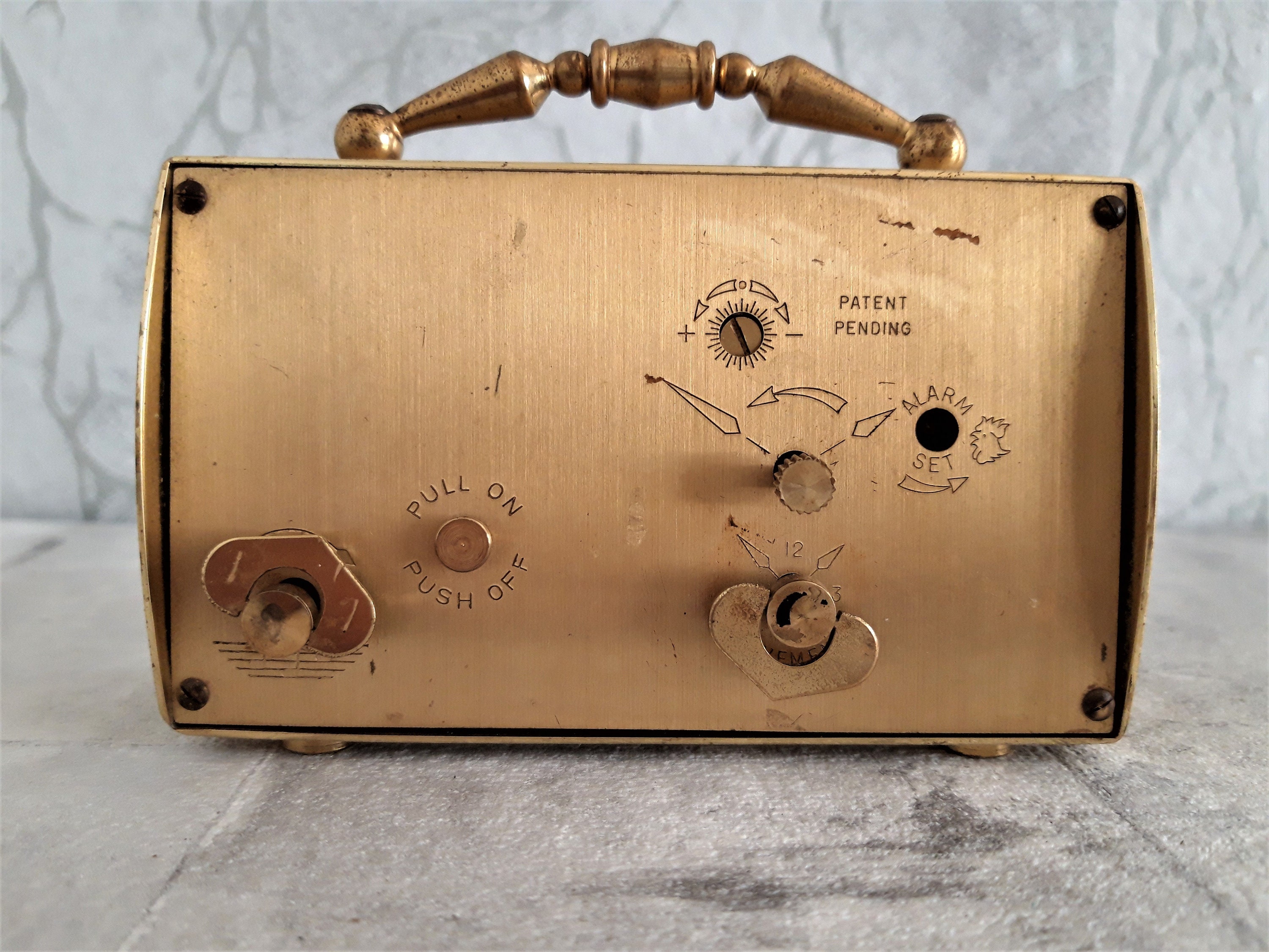 ヴィンテージ Swiza 真鍮製テーブルクロック - 動作しないスイス製