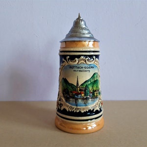 Vintage German Porcelain Beer Stein: Wolberg Brewery Barware