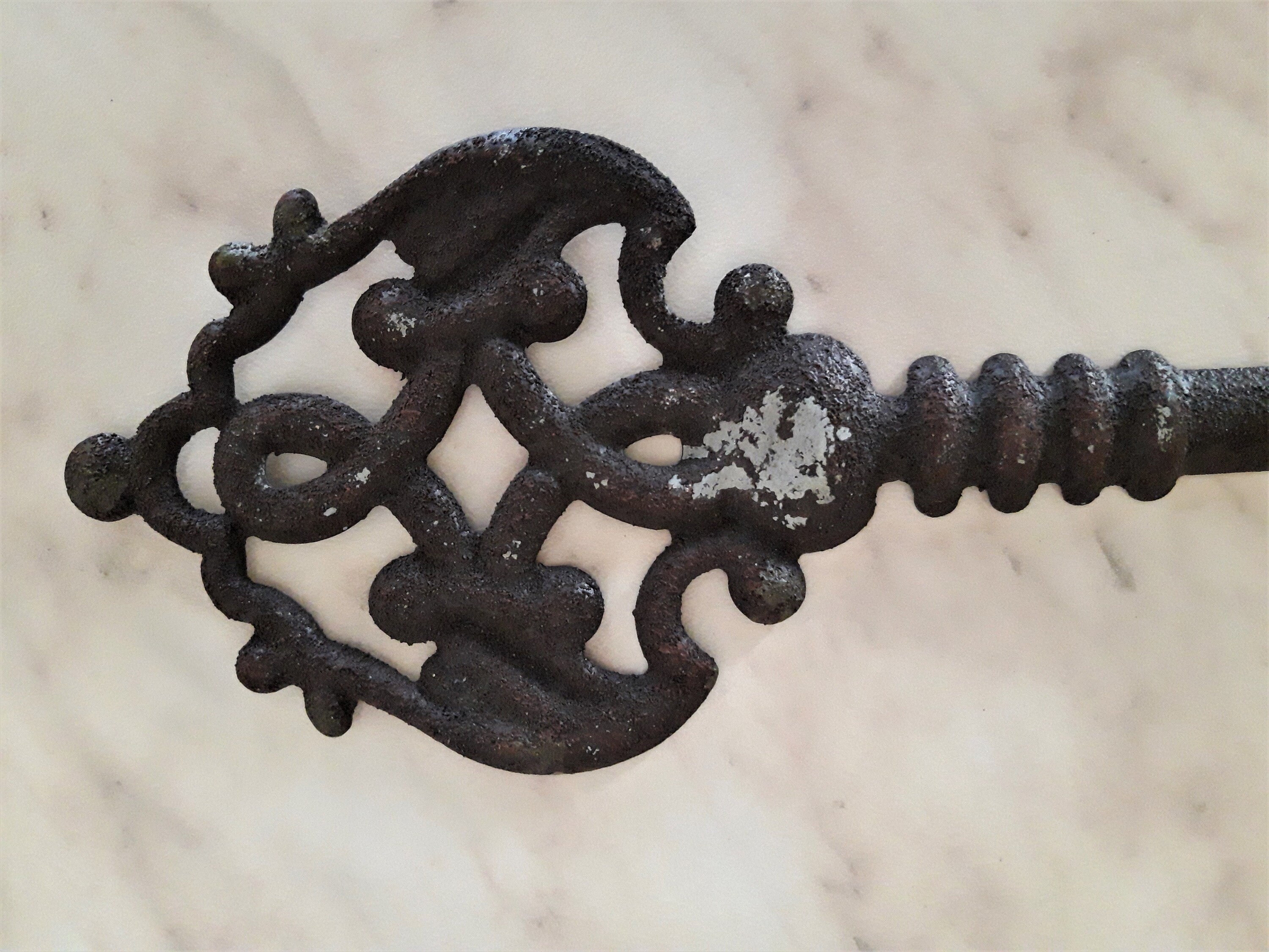 Vintage Large Decorative Metal Key, Wall Key, Metal Skeleton Key, Large