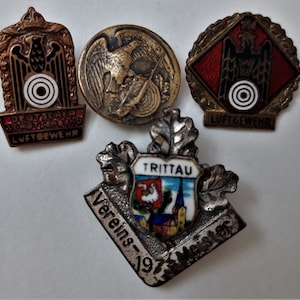 Retro German Military Merit Badges: Antique Awards, Men&#39;s Club Decor
