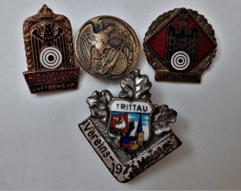 Retro German Military Merit Badges: Antique Awards, Men's Club Decor