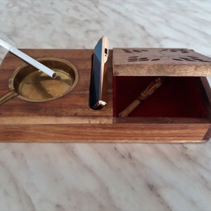 Posacenere vintage personalizzato portasigarette scatola di sigari scatola di sigarette e posacenere accessorio per fumatori regalo per uomo
