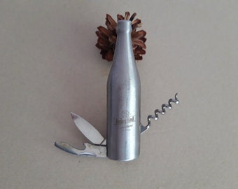 Bottle opener and small knife,vintage opener, small pocket knife, bottle opener, wine corkscrew, gift for him