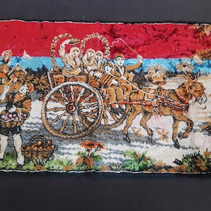Vintage fluwelen wandtapijt pluche tapijt