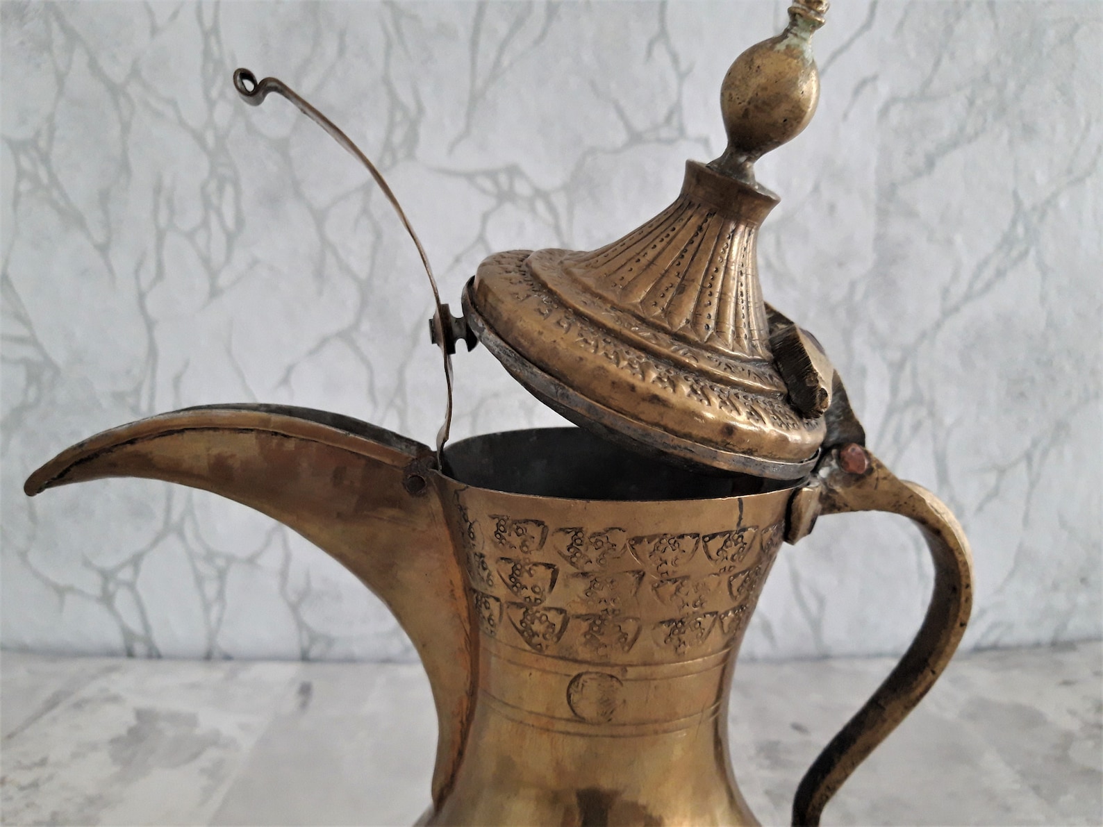 Arabic teapot Retro Islamic hard brass teapot Vintage brass Etsy