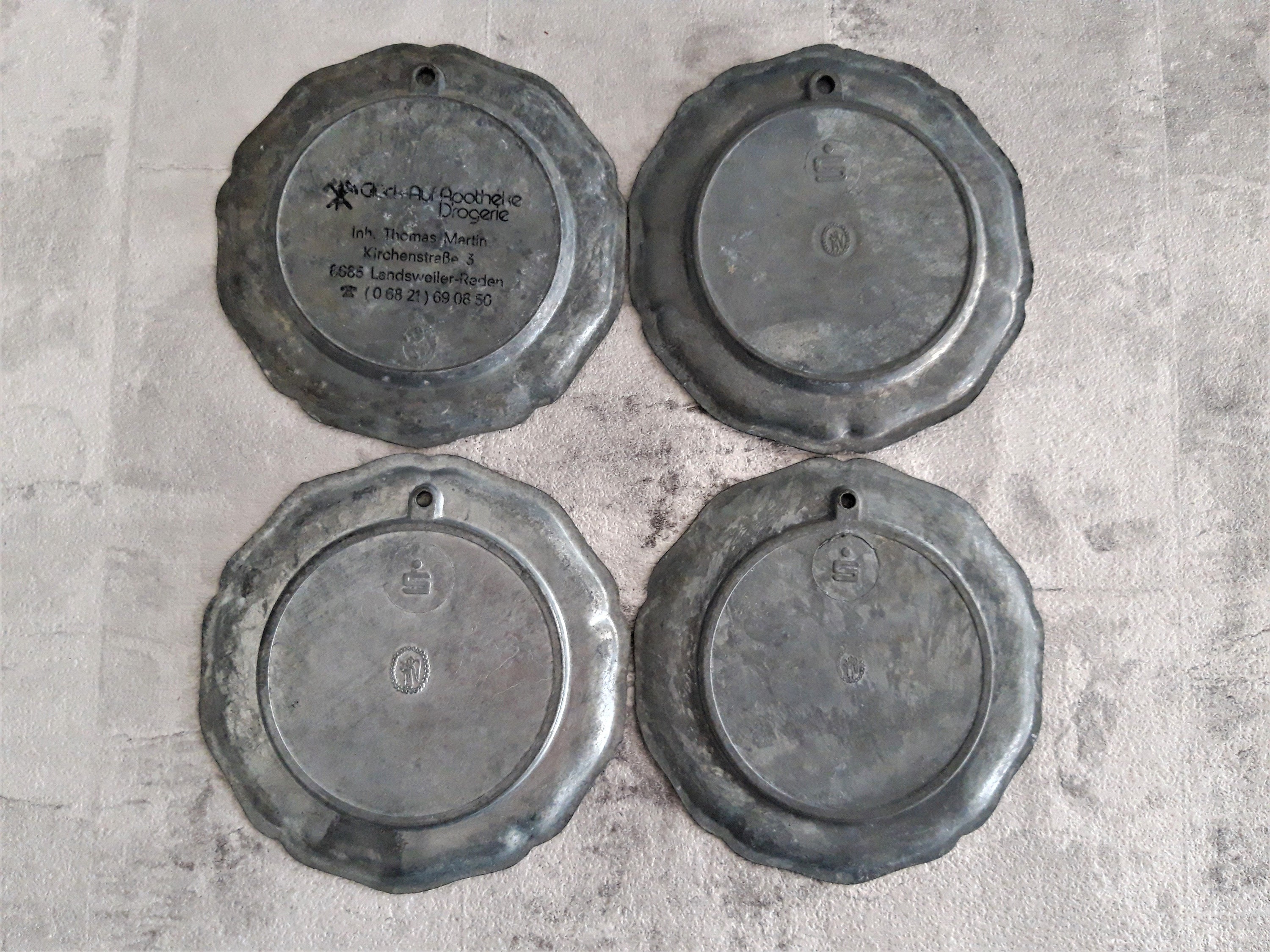 Set of lead box plates 4 lead wall plates set of German Etsy