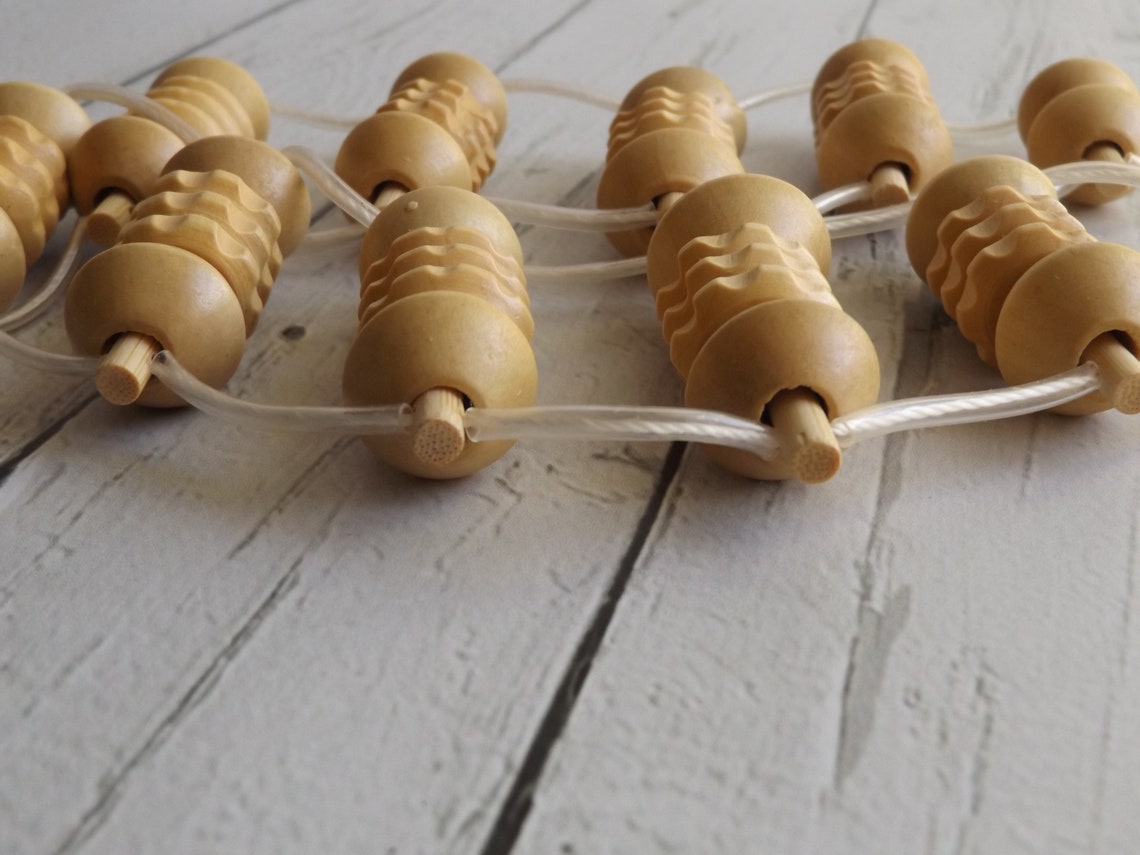 Back Massage Tool / Wooden massager on rope / Wooden handheld Etsy