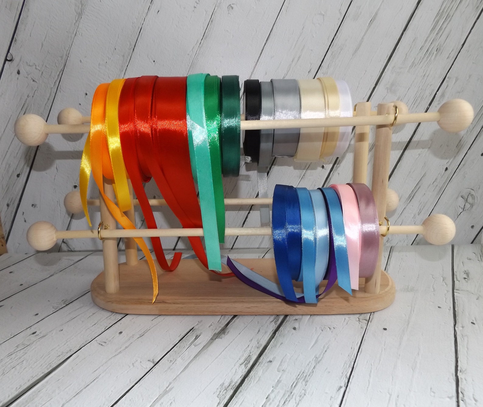 Spool Ribbon Holder /handcrafted Tape Organizer / Organizer Etsy