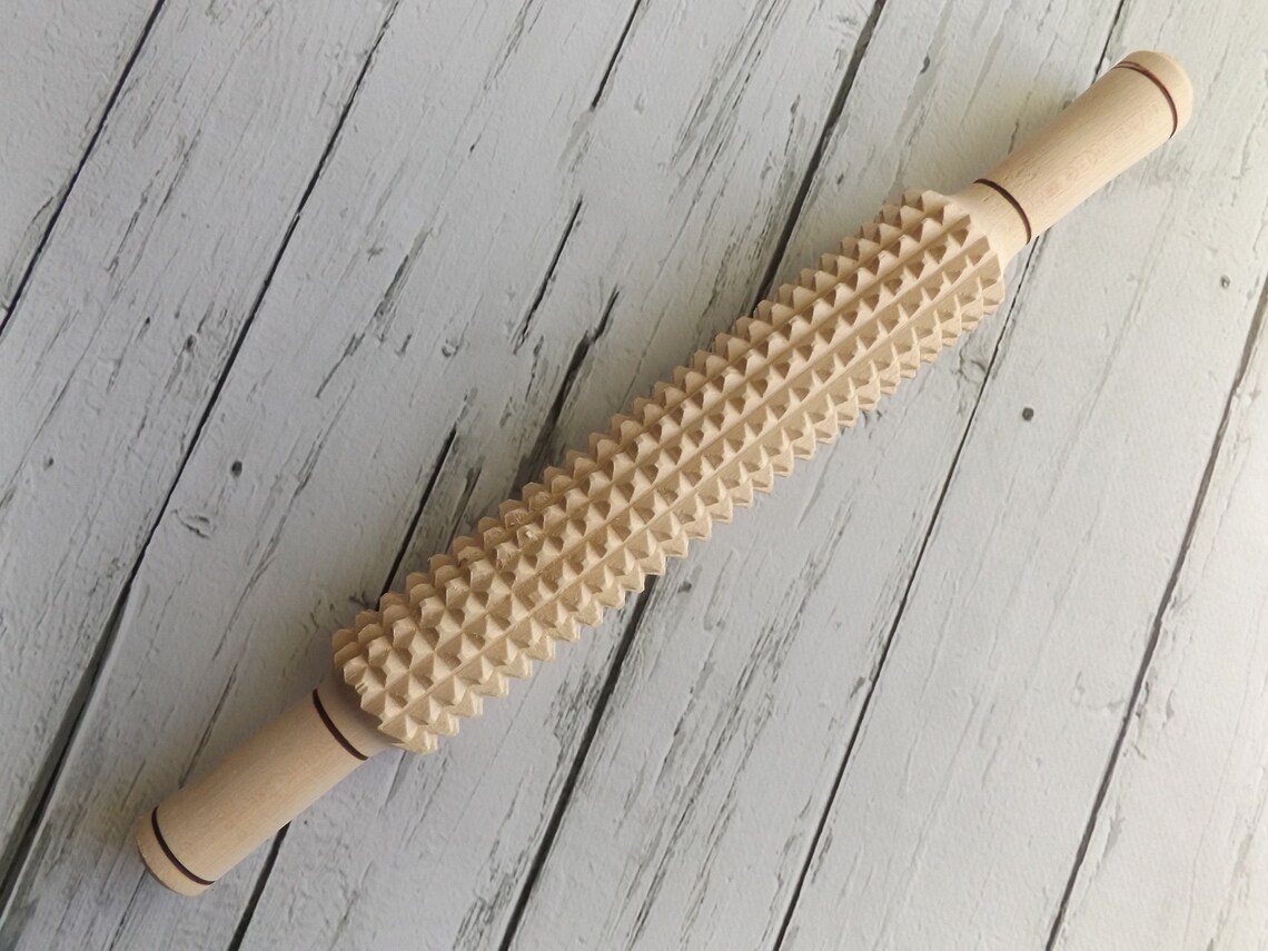 Wooden handheld massager large / Manual acupressure made wood Etsy