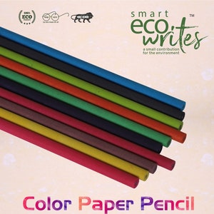 10 HB Pencils Dark Eraser & Sharpener 100% Recycled Newspaper Pencil Set Pencils In Gift Box Back To School Gift Eco-Friendly image 6