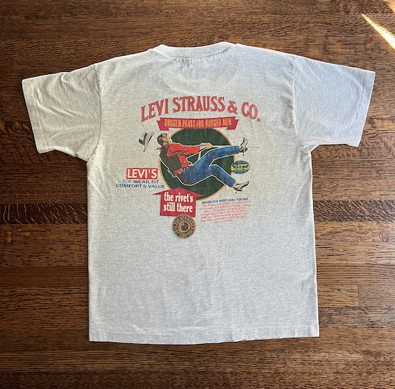 Vintage Levi's Graphic Tee, Single Stitch, Levi Strauss Cowboy