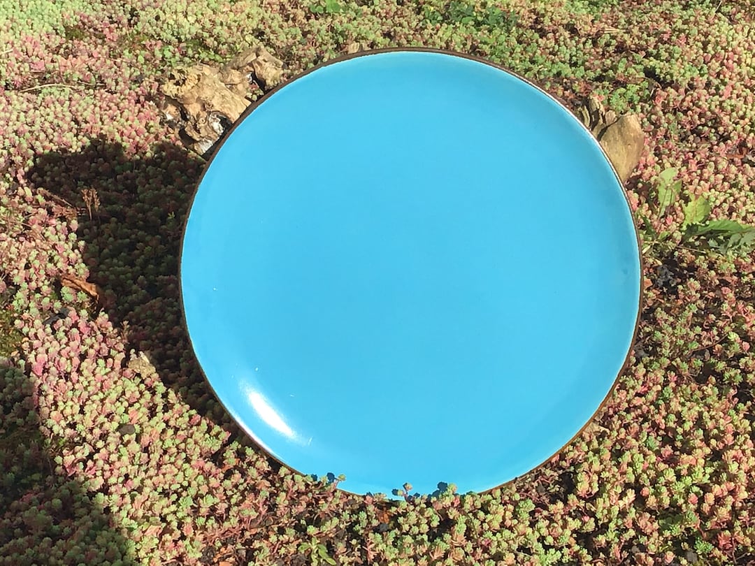 Dinner Plate Ceramic Dinner Plate Sky Blue Dinner Plate Etsy