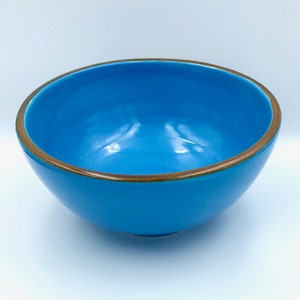 Stoneware Salad Bowl, Handmade Pottery Breakfast Bowl, Ceramic Soup Bowl, Blue Stoneware Bowl, Serving Bowls, Housewarming Gift, Cereal Bowl