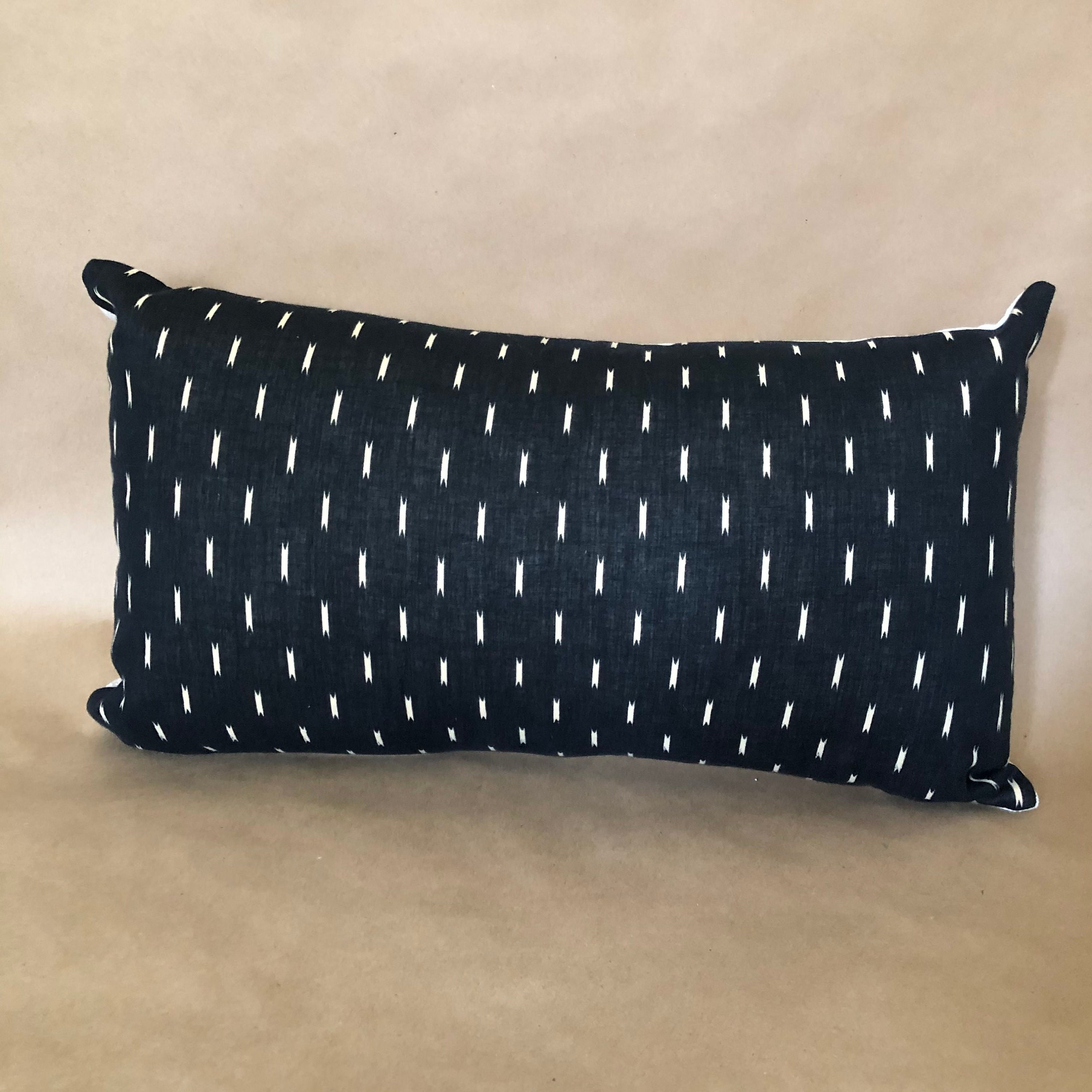 Black and tan 12x20 cotton pillow cover Etsy