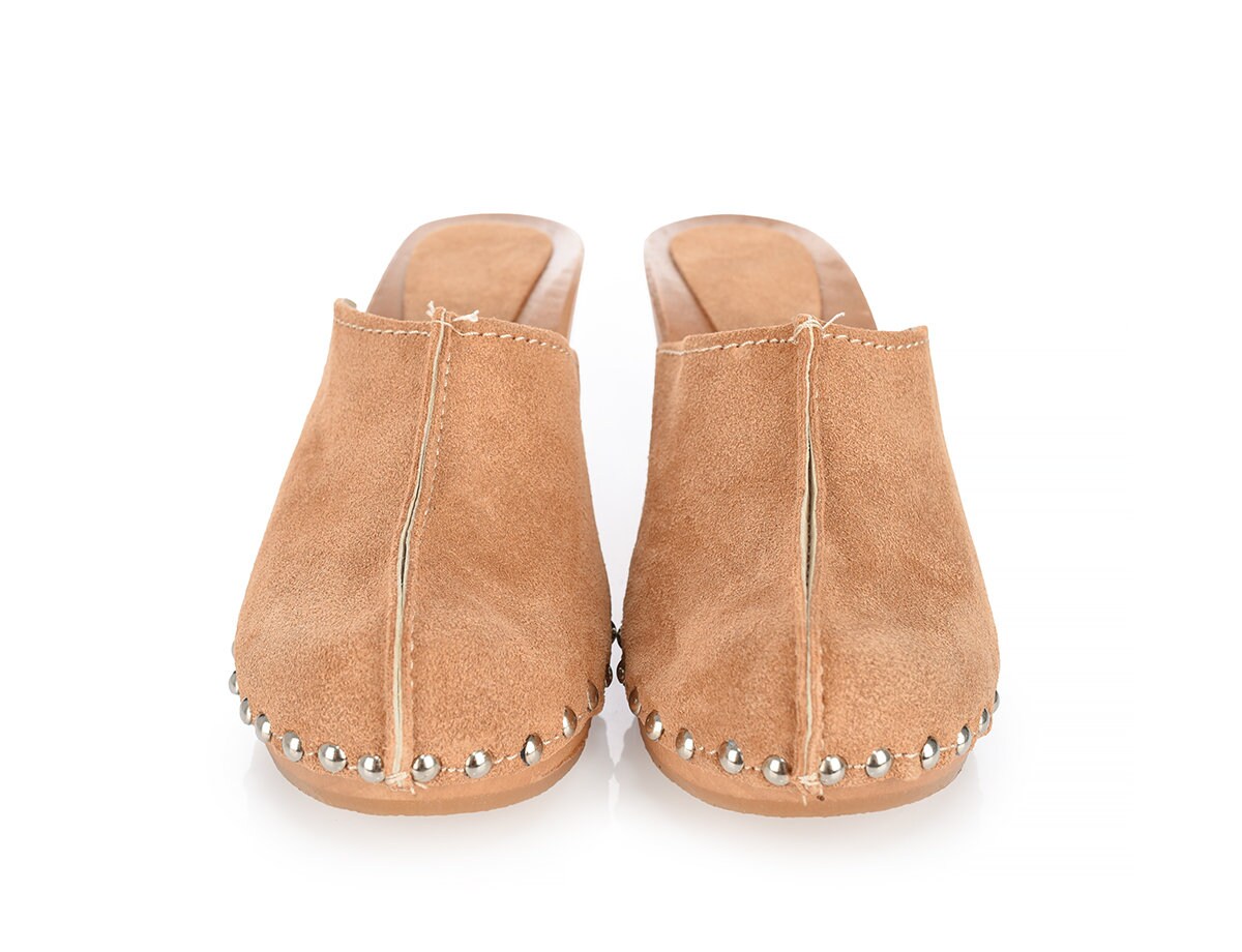Zuecos de tacón alto para mujer / Sandalias de mujer / Piel de Etsy