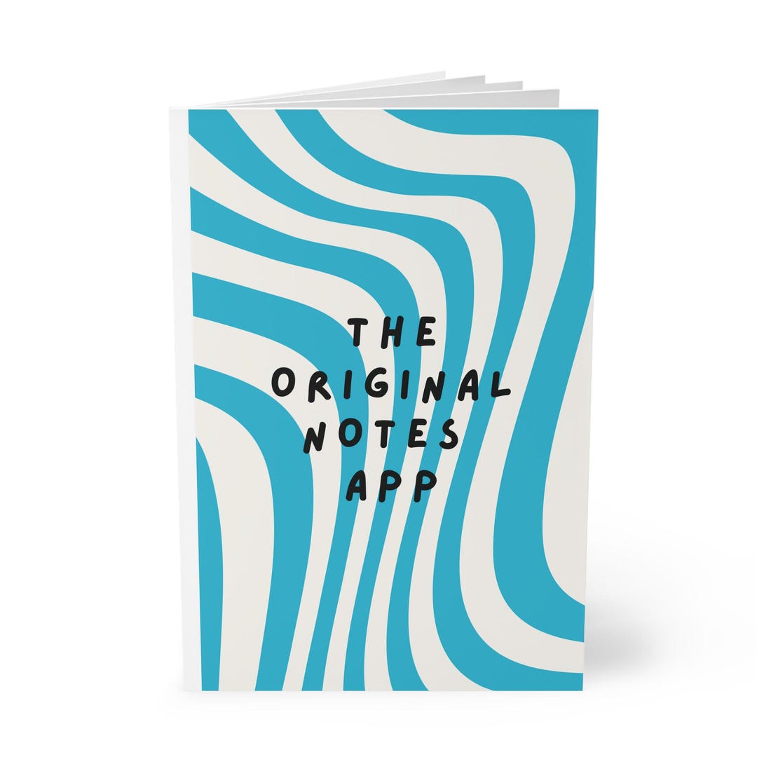 The Original Notes App - Blue Funky Softcover Notebook, A5 - Journal ...