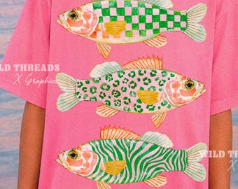 Preppy Fish png, Trendy Beach Digital Download, Summer shirt designs, Fish Design, Instant download