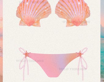 Summer bikini png, Trendy Beach Digital Download, Summer shirt designs, preppy Design, Instant download