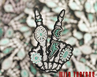 turquoise hat patch, hat patch, trucker hat patch, skelly patch, cowgirl patch, western patch, trendy patch, patch for hats, iron on patch