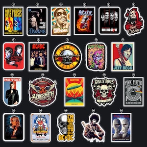 Rock n Roll Classic Stickers - Vinyl stickers bundle