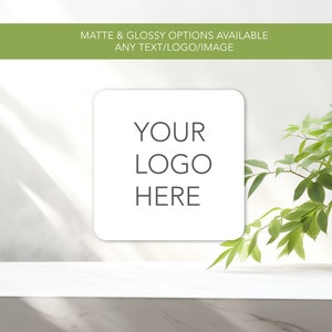 Logotipo comercial cuadrado personalizado / pegatina personalizada / etiquetas comerciales / etiquetas postales / pegatinas mate o brillantes