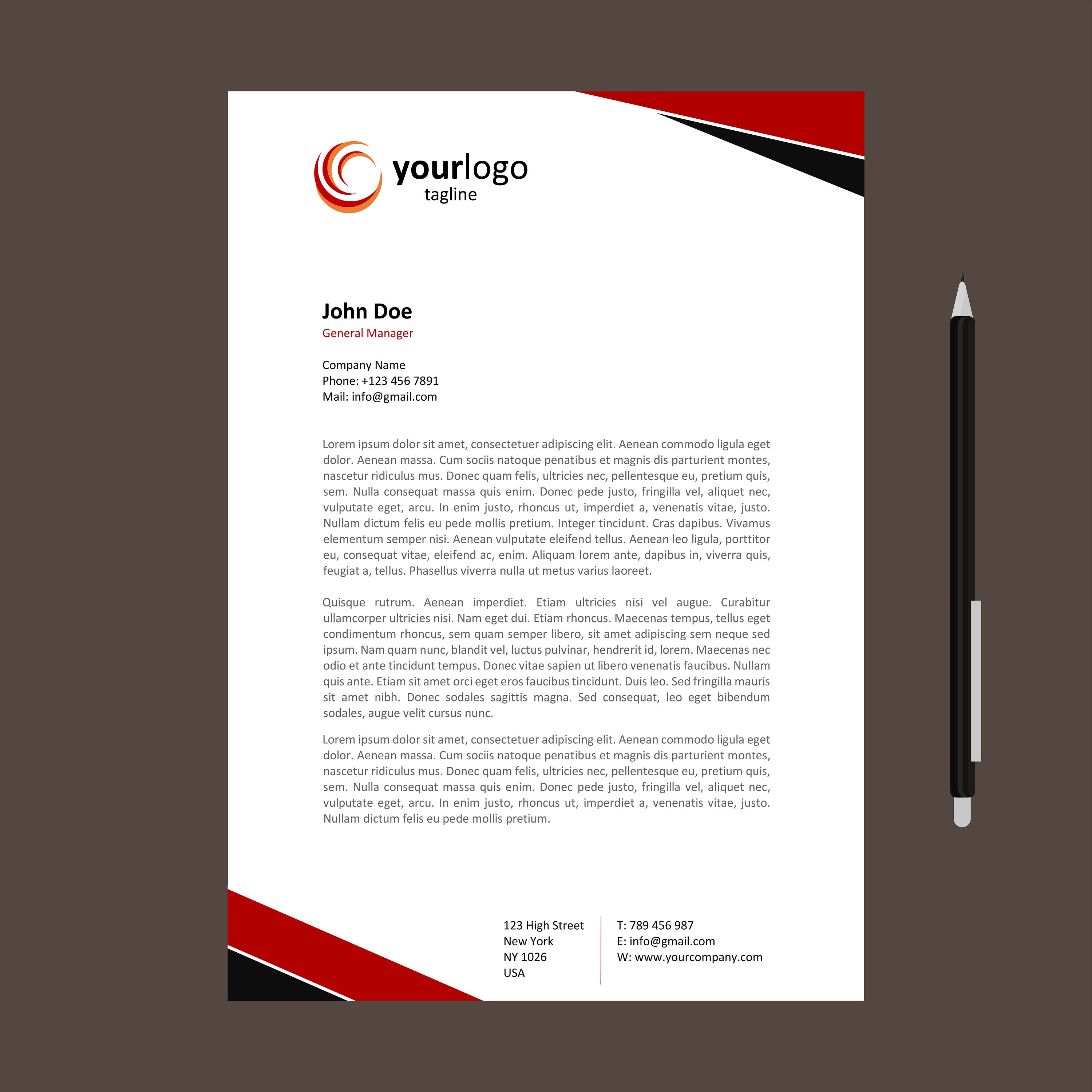 Microsoft Word Letter And A4 Sizes Business Corporate