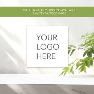 Custom personalised Square business logo | personalised sticker | Business labels | Postage labels | Matte or Glossy Stickers