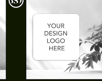 Adesivi con logo quadrato personalizzato: etichette aziendali personalizzate