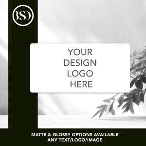 Pegatinas rectangulares personalizadas con el logotipo de tu empresa: mate o brillante