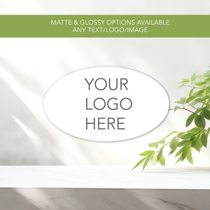 Autocollants personnalisés | Stickers ovales personnalisés 51 x 37 mm | autocollants de logo | Autocollants d'entreprise | autocollant ovale | Autocollants de commande | Mat ou brillant