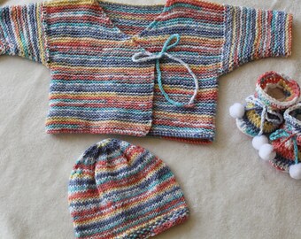 Handmade Knit Wrap Sweater Set