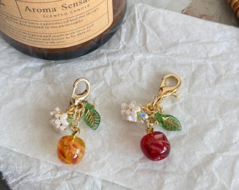 Cute Handmade Apple Charm for Purse Handbags Bag Accessories Key Charms