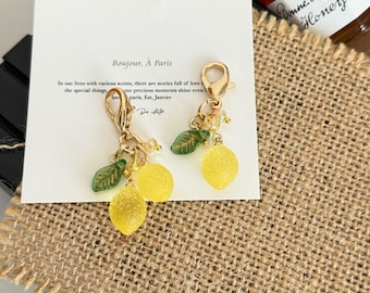 Lemon Charm for Purse Handbags Bag Accessories Key Charms