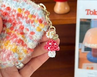 Cute Tiny Mushroom Charm for Purse Handbags Bag Accessories Key Charms