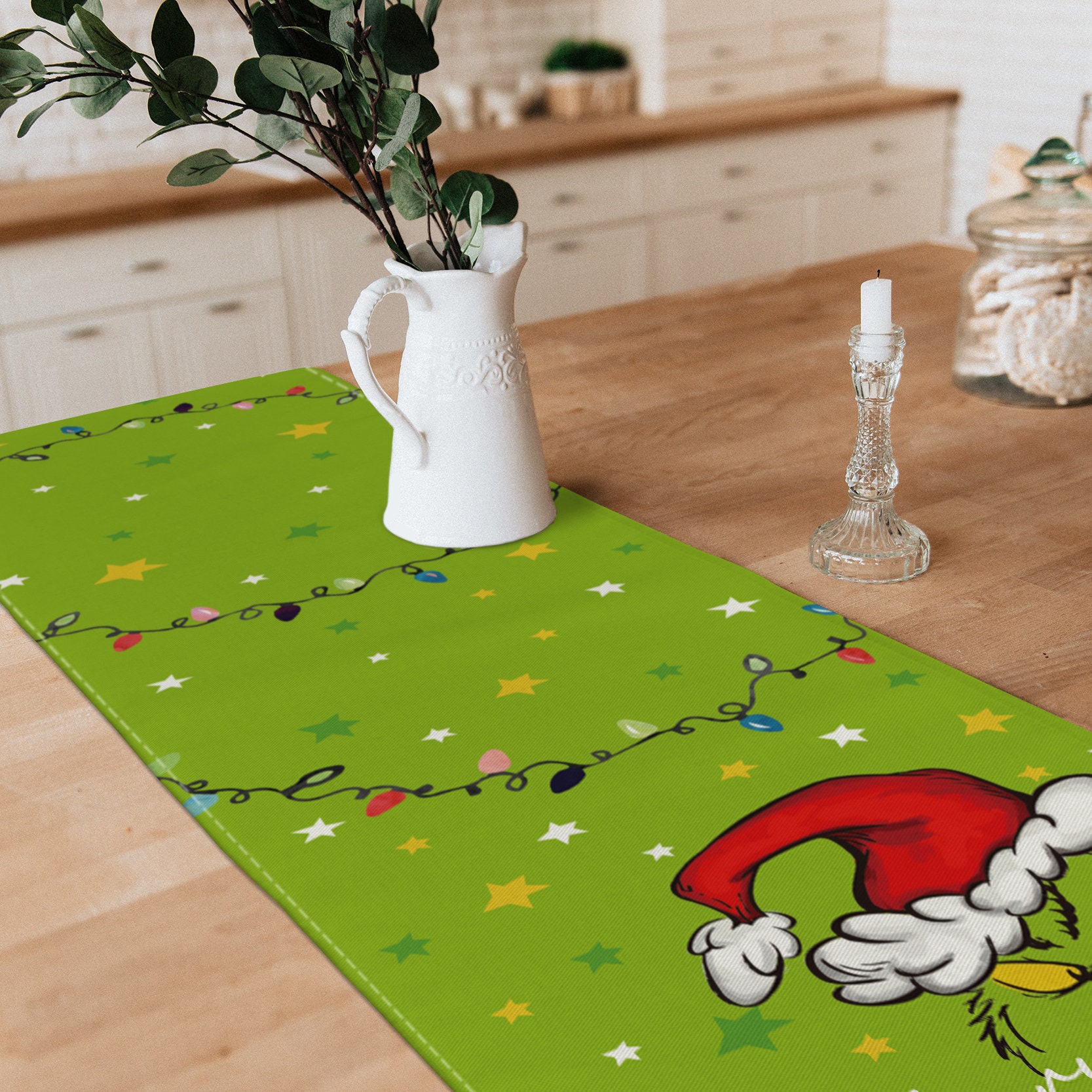 Grinch Table Runner Christmas Decor Winter Decor Merry Etsy Canada