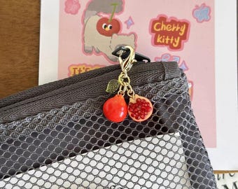 Cute Pomegranate Charm for Purse Handbags Bag Accessories Handmade Key Charms