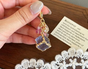 Handmade Gemstone-Shaped Charm for Purse Handbags Bag Accessories Key Charms
