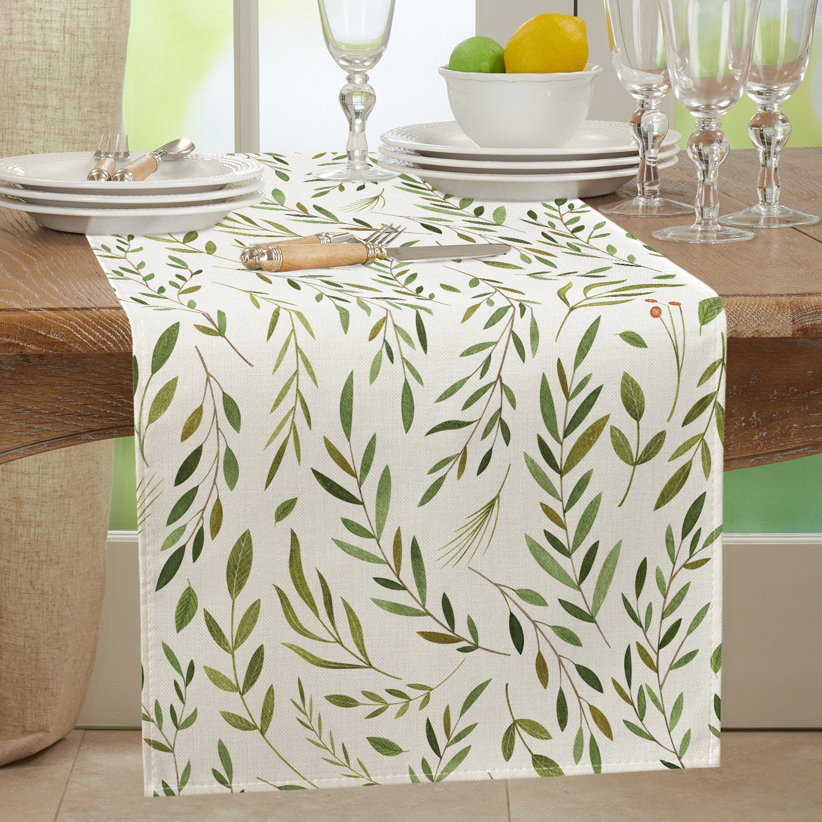 Table Runner Spring Style Spring Table Runner, Spring Table Decor, Willow Table Runner, Seasonal ...