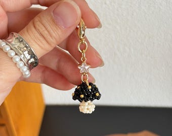 Handmade Mushroom Charm for Purse Handbags Bag Accessories Key Charms