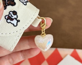 Moonlight Heart-Shaped Charm Charm for Purse Handbags Bag Accessories Key Charms