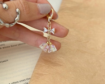 Zircon Bell Charm for Purse Handbags Bag Accessories Key Charms