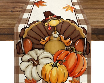 ADRIMER Lot De 6 Sets De Table D'automne Exquis Pour Table De Salle à Manger, Décoration De Fête Pour L'intérieur, L'extérieur, La Maison, Les Vacances, La Citrouille Cyan