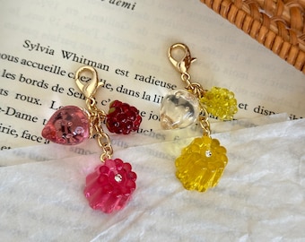 Fruity Jelly Bag Charm for Purse Handbags Bag Accessories Key Charms