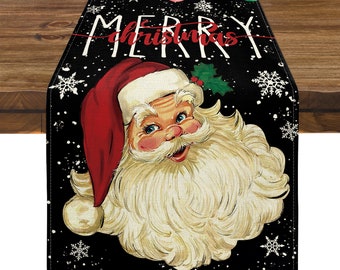 Santa Claus Christmas Table Runner | Holiday Decor (13 × 72 inches)