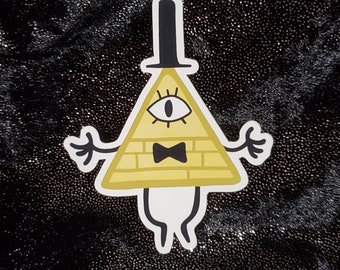 Bill Cipher Sticker: Gravity Falls Inspired - Water Resistant