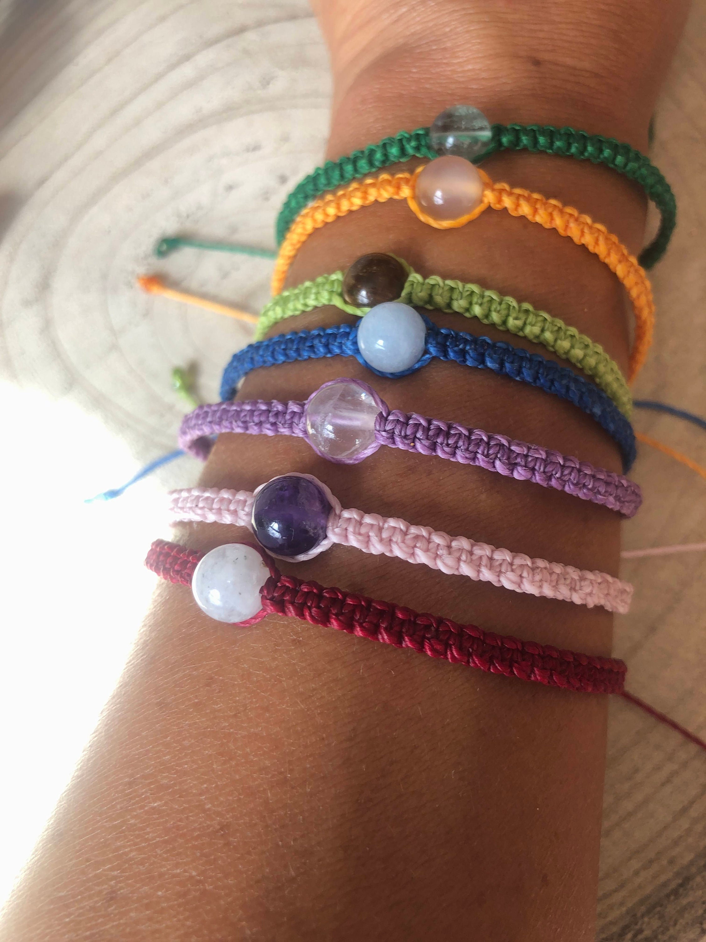 Blue Jasper macramé bracelet, Macramé bracelet Gemstone, macramé crystal bracelet, Blue Jasper crystal bracelet, Blue Jasper energy bracelet