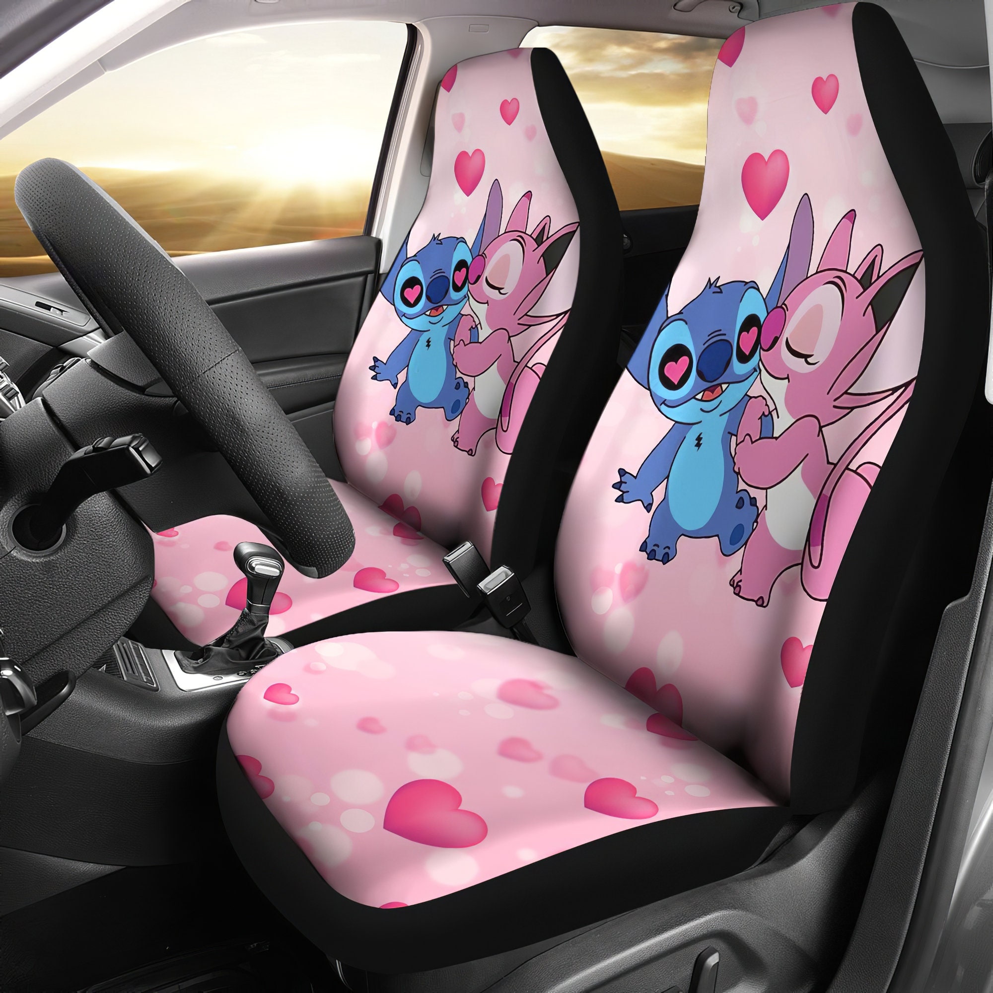 Disney Cartoon Stitch Car seat cover 3D Stitch Custom Car Etsy