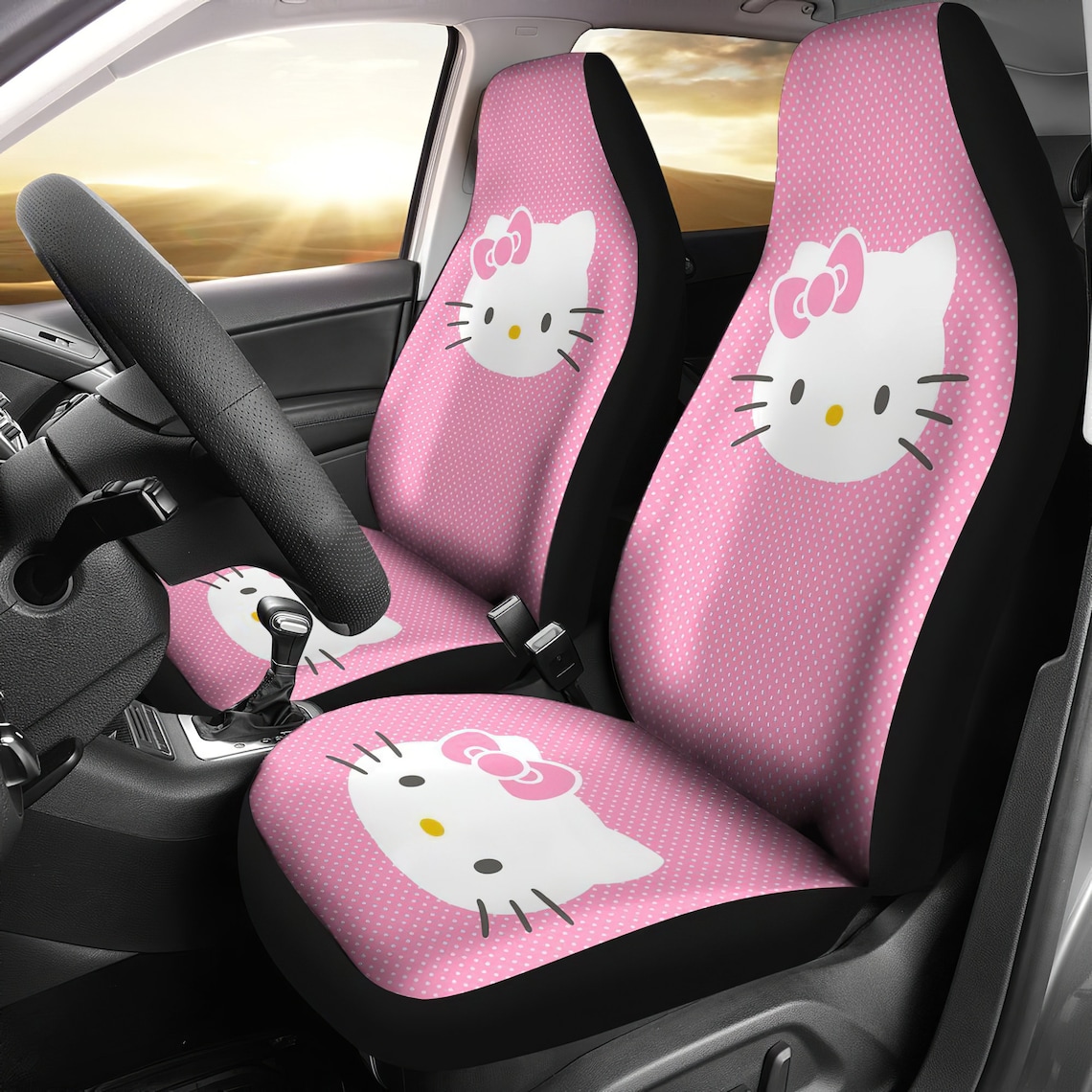 Hello Kitty Car seat cover 3D Hello Kitty Custom Car seat Etsy