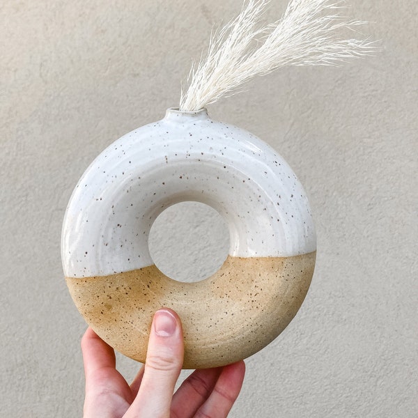 White Donut Vase Etsy